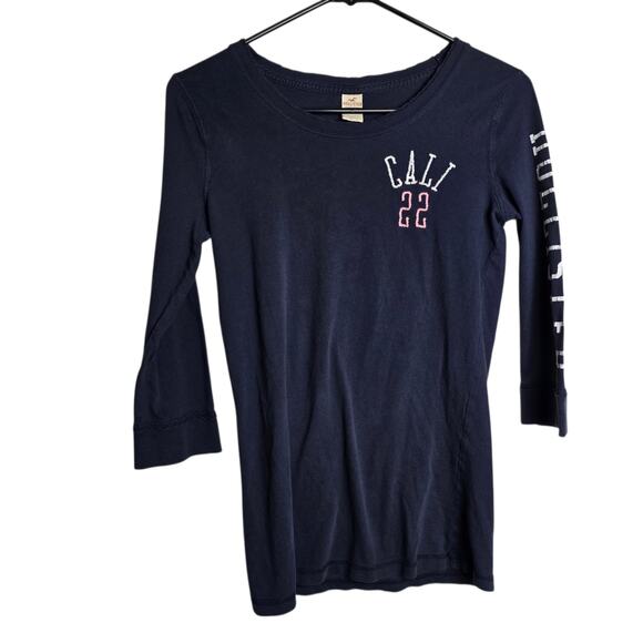 Hollister Tops - Vintage Hollister Y2K Graphic Long Sleeve Tee Navy Blue Large